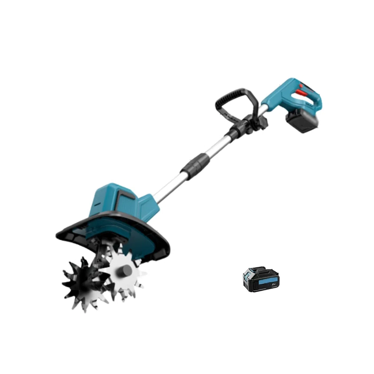 Motoculteur Électrique sans Fil pour Le Jardinage, Motoculteur De Jardin 270 TR/Min, Moteur sans Balais, Batterie Longue Durée, Motoculteur Électrique pour Potager(4000 mAh Battery)
