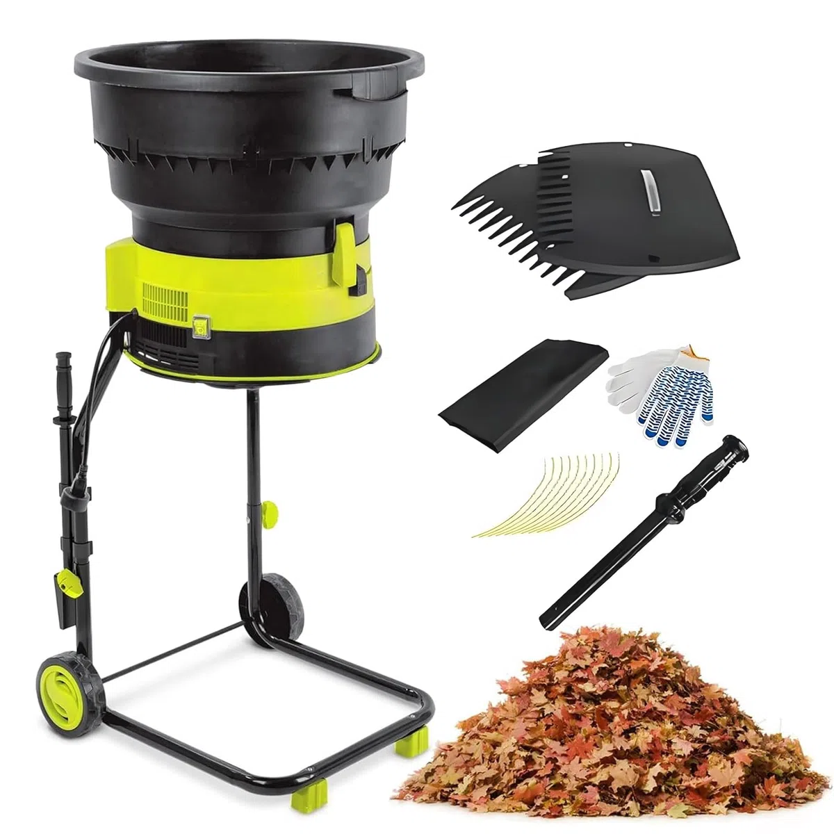 Broyeur de feuilles électrique 2500 W pour usage de jardin
